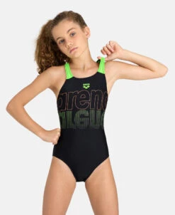 Arena Girls Swimsuit V Back Graphic